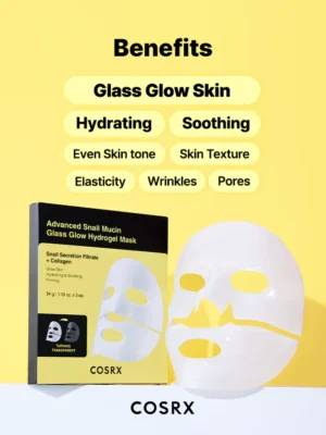 Advanced Snail Mucin Glass Glow Hydrogel Face Masks